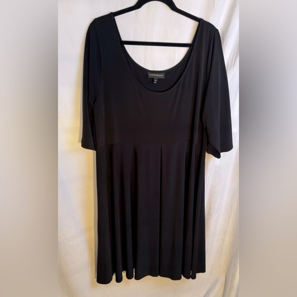 Lane Bryant Scoop Neck 3/4 Sleeve Black Cocktail Dress Size 18/20 - Picture 1 of 9